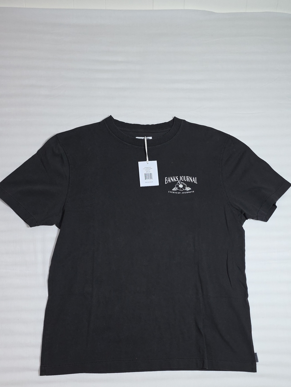 0721 Banks Journal Dirty Black Logo Tee; Medium